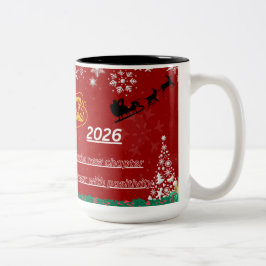 Best Wishes New Year Cup Zweifarbige Tasse