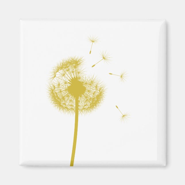 Best Wishs Yellow Dandelion Magnet (Vorne)