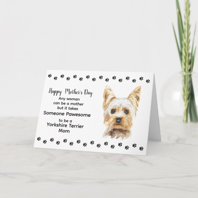 Best Yorkshire Terrier Dog Mama Muttertag Feiertagskarte (Vorderseite)