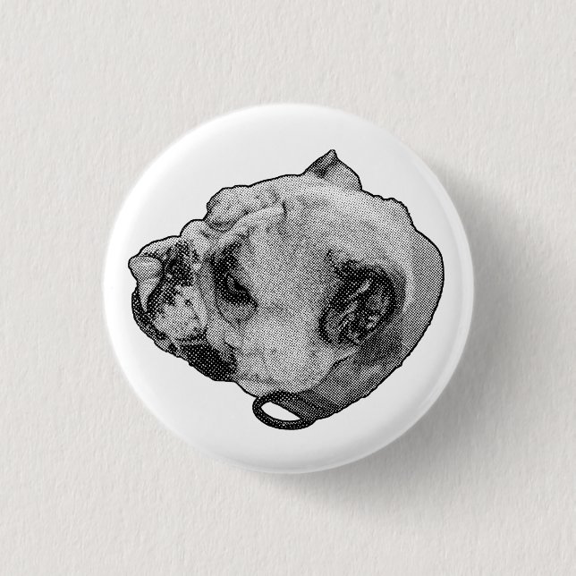 Beständiger freundlicher Blick Button (Vorderseite)