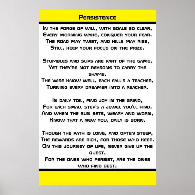 Beständigkeit Poster (Vorne)