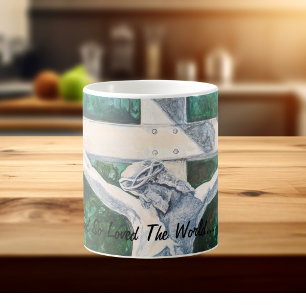 Bestätigen/Schrift Joh3:16 Original Kunst Handgema Kaffeetasse