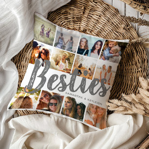 BESTÄTIGKEITEN, Foto-Collage & Namen BESTE FREUN Kissen