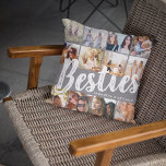 BESTÄTIGKEITEN, Foto-Collage & Namen | BESTE FREUN Kissen<br><div class="desc">Bestien sind unbezahlbar - wenn Sie das Glück haben, eine zu haben, lass ihnen, wie viel sie Ihnen mit diesem trendigen Kissen "Best Friends" gemein sind. Mit 12 quadratischen Fotos Ihrer Wahl, die leicht von Ihrem Telefon oder Computer heruntergeladen werden können, der Text "bestie" in großen modernen Schriften auf einem...</div>