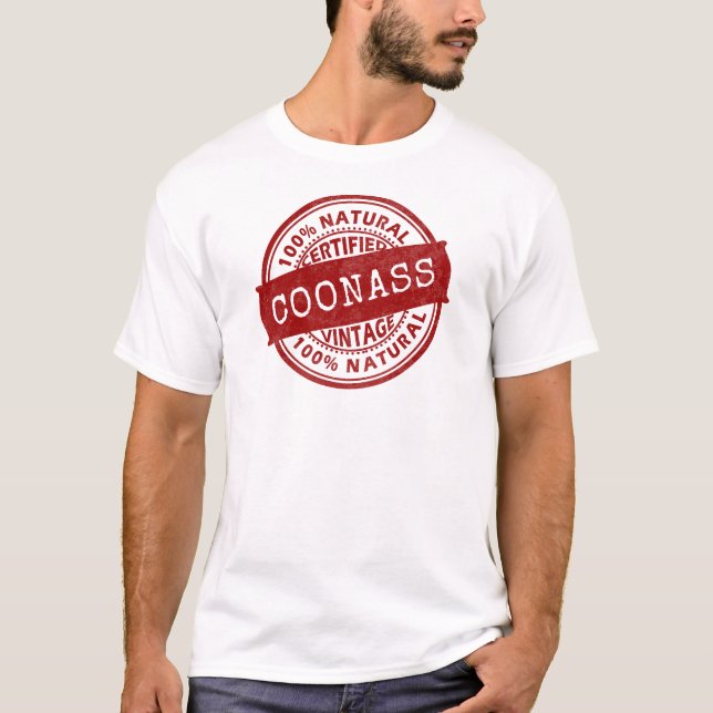 Bestätigt, Coonass, Louisiana, Cajun, Kreole, T-Shirt (Vorderseite)