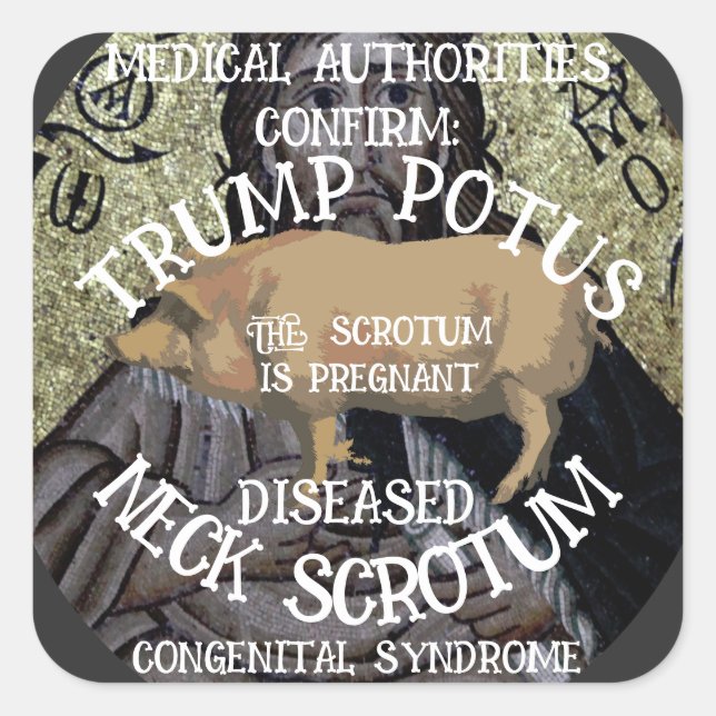 BESTÄTIGT, DASS TRUMP SCHWANGERSCHUTZ HAT QUADRATISCHER AUFKLEBER (Vorderseite)