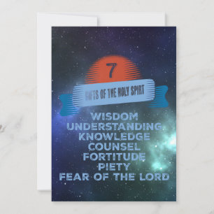 Bestätigung 7 Geschenke des Heiligen Geistes Feiertagskarte