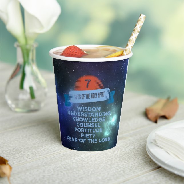 Bestätigung 7 Geschenke des Heiligen Geistes Pappbecher (In Situ)