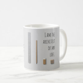 Bestätigung bin ich der Architekt meines Lebens Kaffeetasse