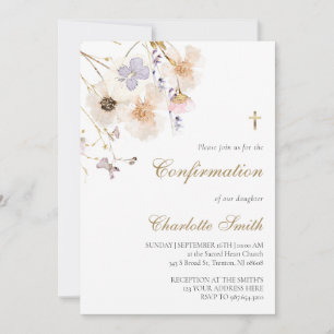 Bestätigung delikater Wildblumen Einladung