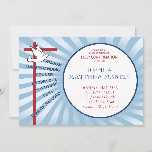 Bestätigung der Einladung Blue Rays (Vorderseite)