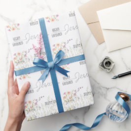 Bestätigung der niedlichen Blume Geschenkpapier