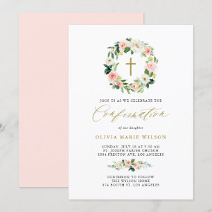 Bestätigung des Blumenkranzes für Wasserfarben Einladung