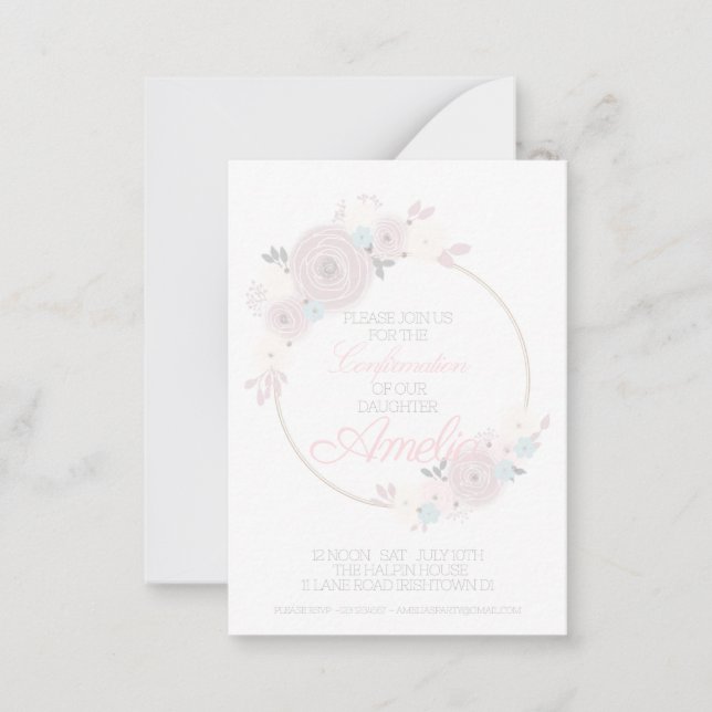 Bestätigung einer benutzerdefinierten Einladung (Vorderseite)