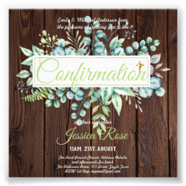 Bestätigung Einladungen Eukalyptus Greenery Budge Fotodruck