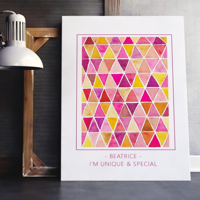 Bestätigung für Kinder Red Gold Wasserfarbe Poster (Von Creator hochgeladen)