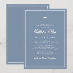 Bestätigung für sein modernes einfaches Frame Cros Einladung