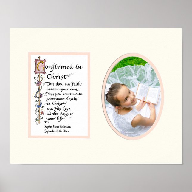 Bestätigung in Christ Girl Fotograf Poster (Vorne)