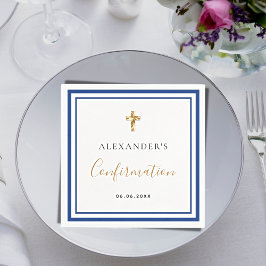 Bestätigung königsblauer Typ Serviette