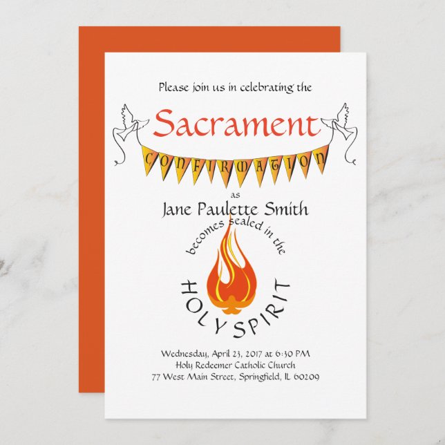 Bestätigung laden ein,/Mitteilung: Vibrierend Einladung (Vorne/Hinten)