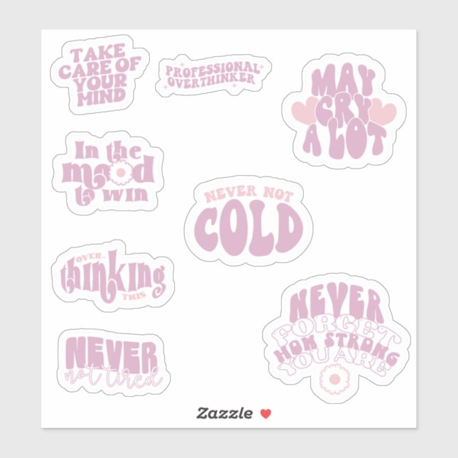 Bestätigung Motivierend Zitat Inspiration Aufkleber (Blatt)