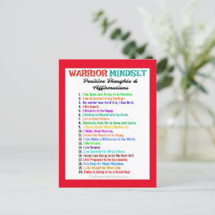 BESTÄTIGUNG POSTCARD - WARRIOR MINDSET POSTKARTE