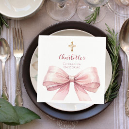 Bestätigung Rosa-Bogen-Kreuzmädchen Serviette