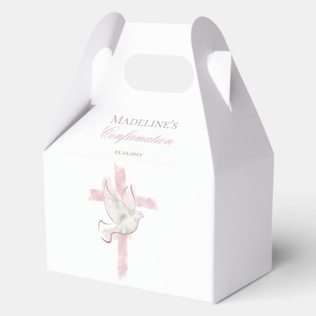 Bestätigung rosa Kreuz Geschenkschachtel (Vorderseite)
