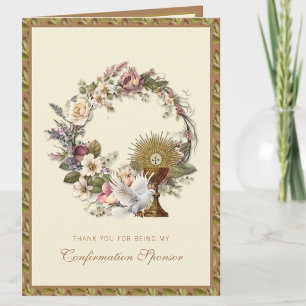 Bestätigung Sponsor Dankeschön Religiös   Feiertagskarte
