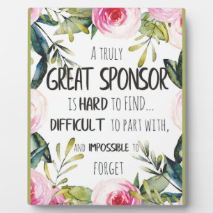Bestätigung Sponsor Geschenk wirklich Großer Spons Fotoplatte
