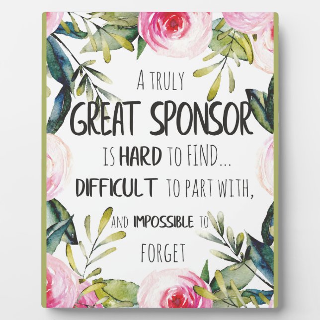 Bestätigung Sponsor Geschenk wirklich Großer Spons Fotoplatte (Vorderseite)