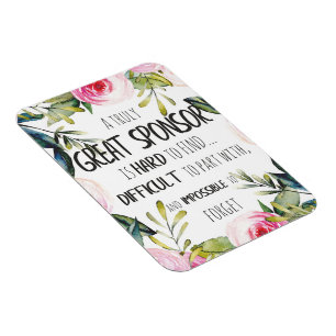 Bestätigung Sponsor Geschenk wirklich Großer Spons Magnet