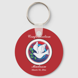 Bestätigung, Taubenfarben, runde Geschenke, maßges Schlüsselanhänger