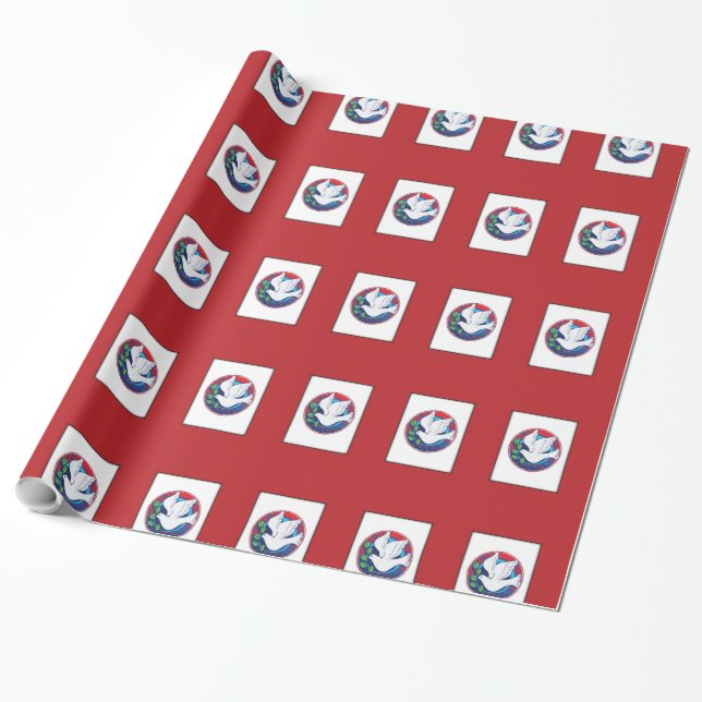 Bestätigung, Taubenfarben, vertikale Geschenkartik Geschenkpapier (Ungerollt)