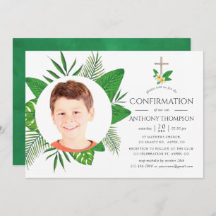 Bestätigung tropischer Blätter Einladung