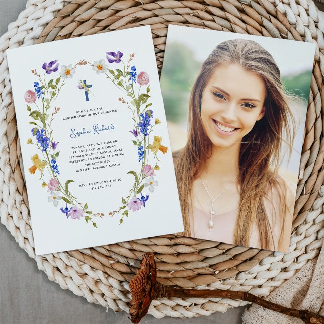 Bestätigung von Wildblumen und Schmetterlingen Fot Einladung (Von Creator hochgeladen)