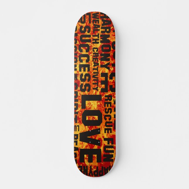 Bestätigungen schwarz - feuerrot skateboard (Vorne)