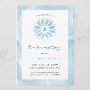 Bestätigungs-Einladung, die religiösen Jungen Einladung