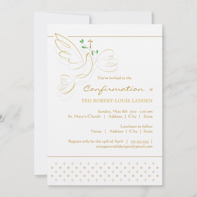 Bestätigungs-Einladung Einladung (Vorderseite)