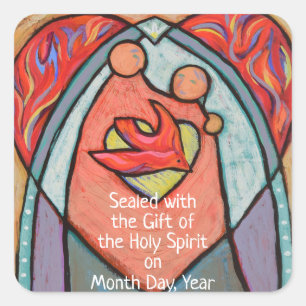 Bestätigungs-kundengerechte Datums-Aufkleber Quadratischer Aufkleber