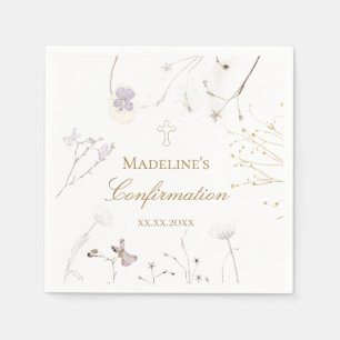 Bestätigungs-Wildblumen Serviette