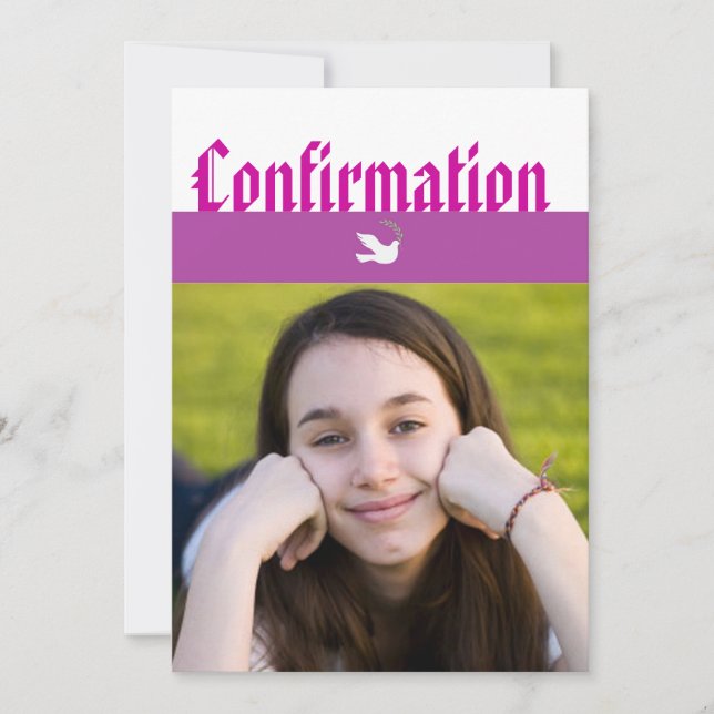 Bestätigungsmitteilung Einladung (Vorderseite)