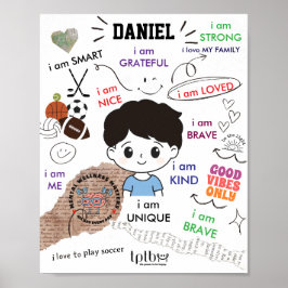 BESTÄTIGUNGSPOSTER FÜR JUNGEN (PERSÖNLICH) POSTER