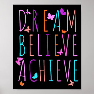 Bestätigungsshirt für Mädchen Schmetterling Traum Poster