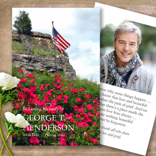 Bestattungsflagge & Blume Gebet Sympathiekarten (military sympathy card, military prayer cards, funeral prayer card, death, military funeral cards)