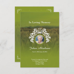 Bestattungskarte Einladung