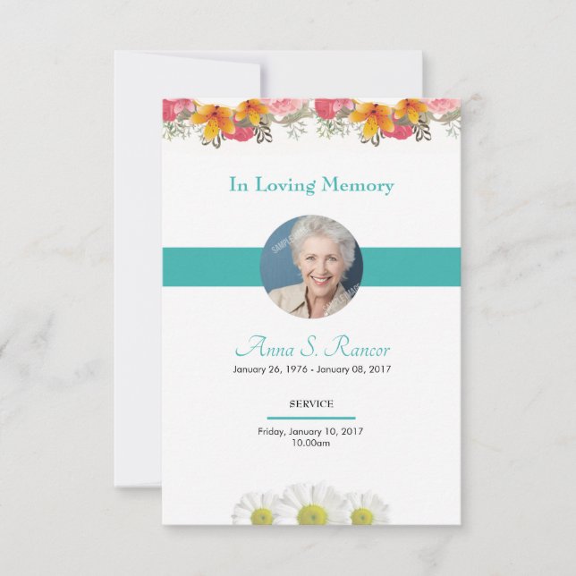 Bestattungskarte Einladung (Vorderseite)