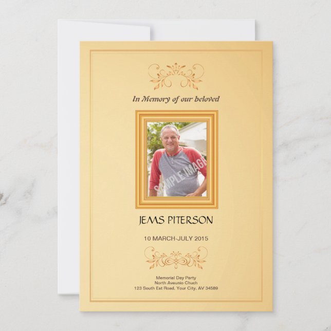 Bestattungsordnung Programmkarte Ankündigung (Vorderseite)