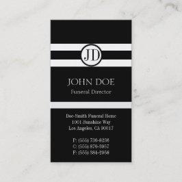 Bestattungsunternehmer-Anhänger-Schwarzes Visitenkarte