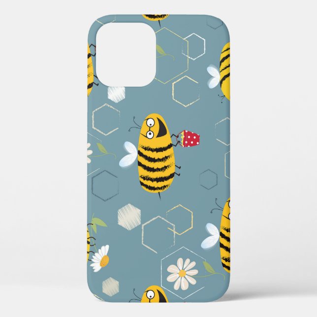 Bestäubende Bienen, blühende Gartenlandschaft. Case-Mate iPhone Hülle (Rückseite)